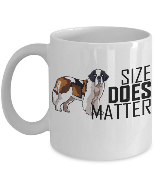 Best Dog Dad Custom Coffee Mug,Dog Size Does Matter Dog Lover-White Porcelain Coffee Mug 11 oz