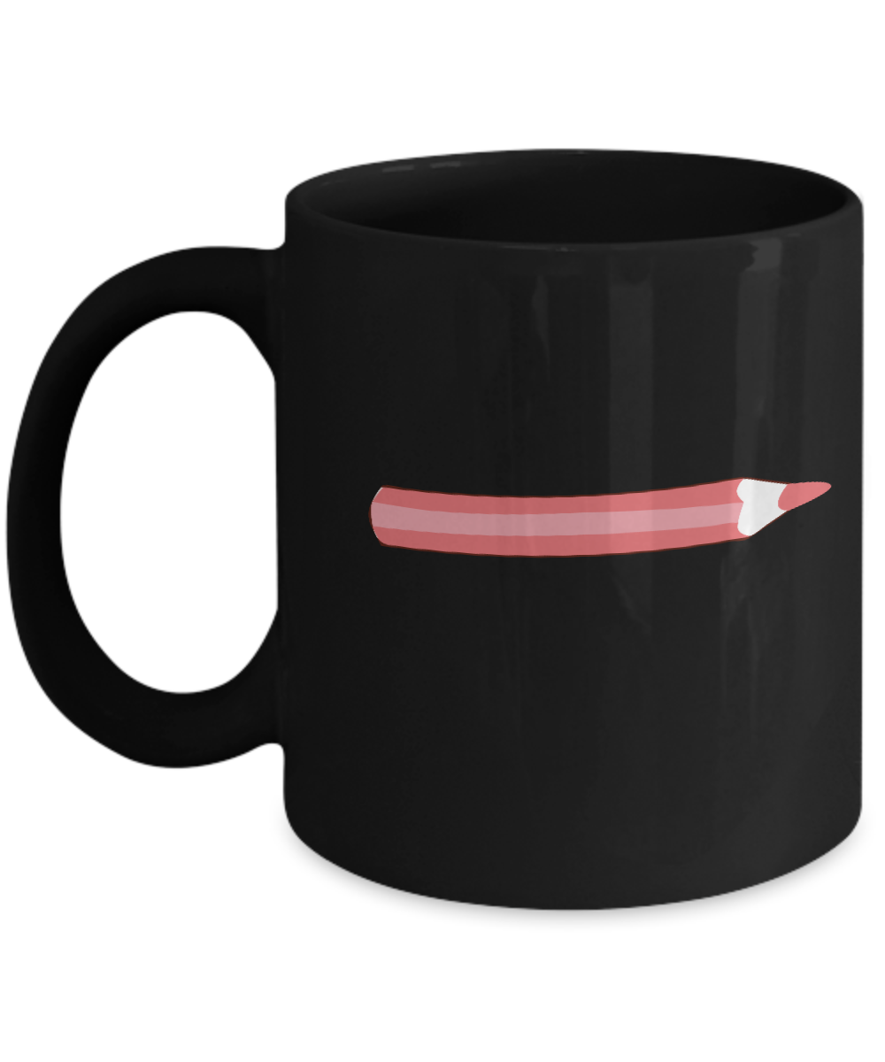 Pencil Purple 2 Black Mugs - Funny coffee mugs Black coffee mugs 11 oz