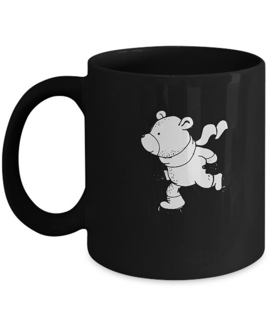 Christmas Doodles Teddy Bear Black coffee Mugs - Funny Christmas Black coffee mugs 11 oz
