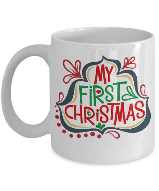 Knightmare before christmas mug - My First Christmas - Funny Christmas Gift Mugs, Christmas Gifts for family Ceramic Cup White, Funny Mugs Gift Ideas 11 Oz