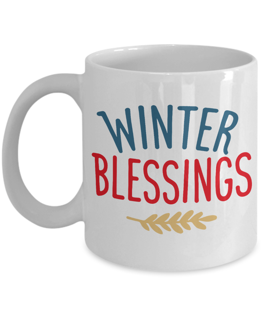 Knightmare before christmas mug - Winter Blessings - Funny Christmas Gift Mugs, Christmas Gifts for family Ceramic Cup White, Funny Mugs Gift Ideas 11 Oz