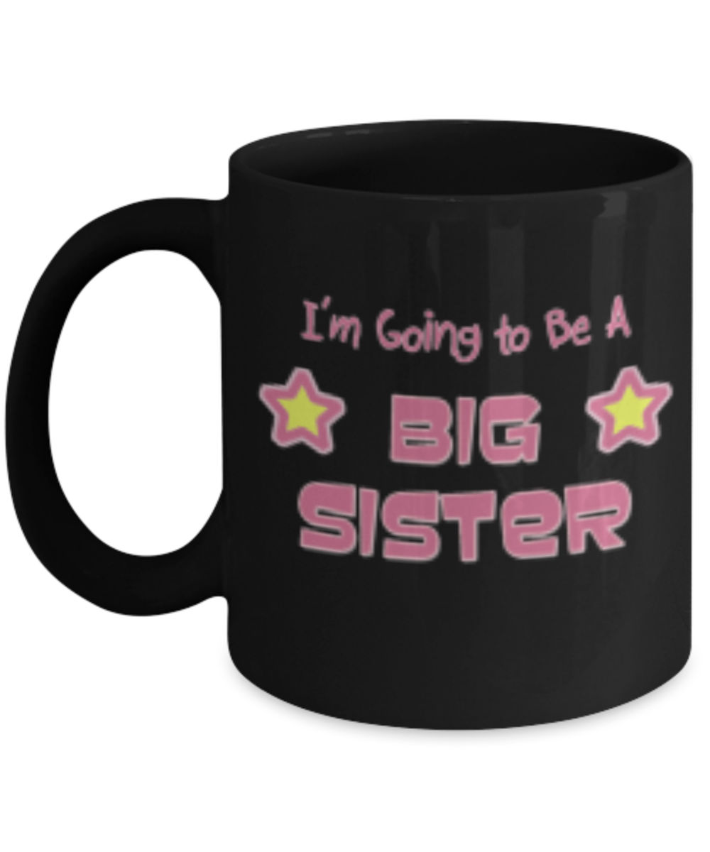 Future big sister Coffee Mug - Black Porcelain Coffee Cup,Premium 11 oz White coffee cup