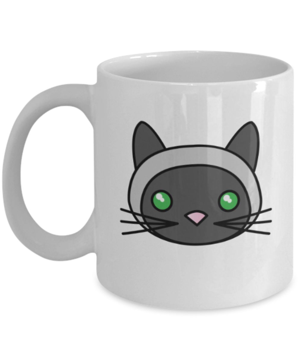 Gift gor cat lovers , Cats - White Coffee Mug Porcelain Tea Cup 11 oz - Great Gift