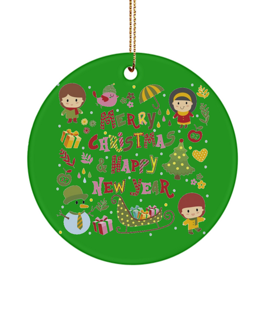 Merry Christmas Ornament, Happy New Year Ornament, 2020 Christmas Ornament, Perfect Christmas tree ornament