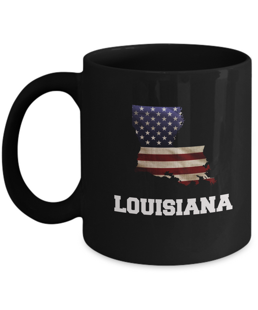 I Love Louisiana Coffee mug sets - 11 OZ Black coffee mugs  State Love Gift Idea Cup Funny