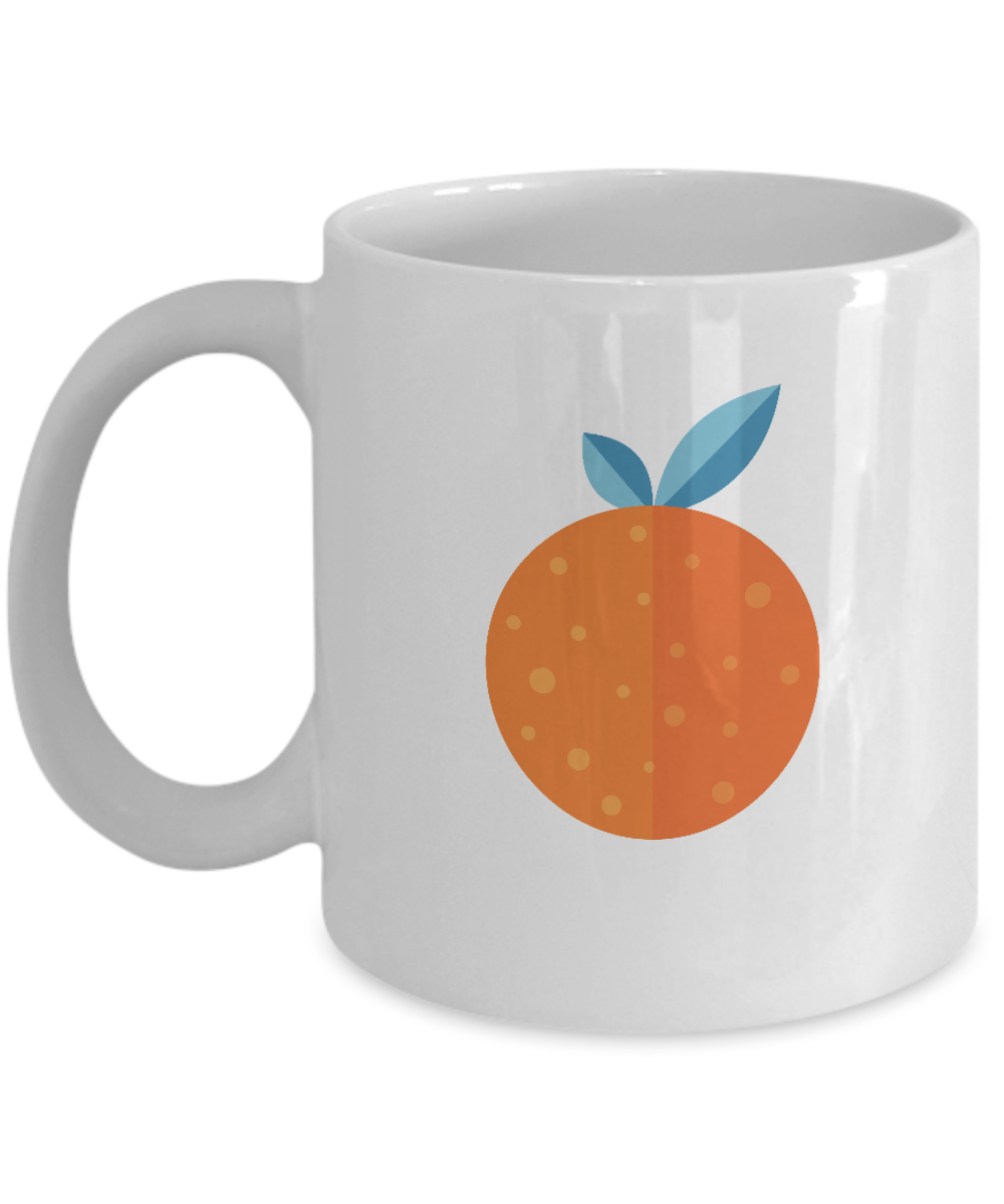 Orange coffee mugs - Funny Christmas Gifts -White coffee mugs 11 oz