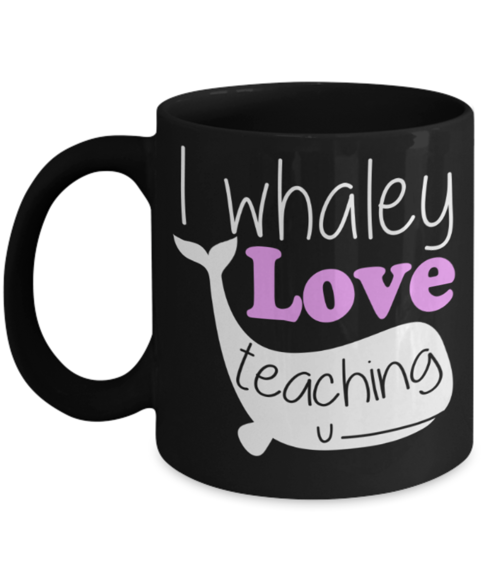 Teaching Lovers Mugs , I wahely love teaching you - Black Coffee Mug Porcelain Tea Cup 11 oz - Great Gift