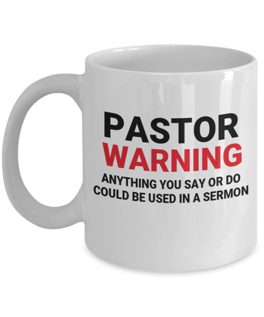 Pastor Gift Coffee Mug, Pastor Appreciation Gift Mug, Pastor Birthday Mug, Funny Pastor Mug-White Ceramic Coffee Mug 11 oz