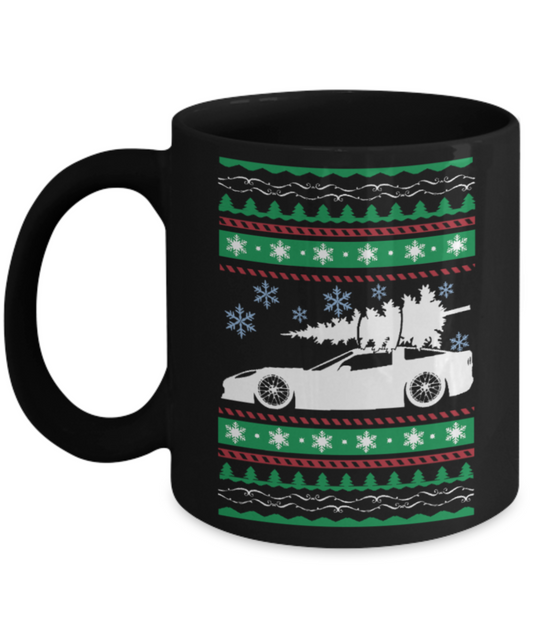 Peets coffee k cups christmas blend , Christmas Supercars - Black Coffee Mug Porcelain Tea Cup 11 oz - Great Gift