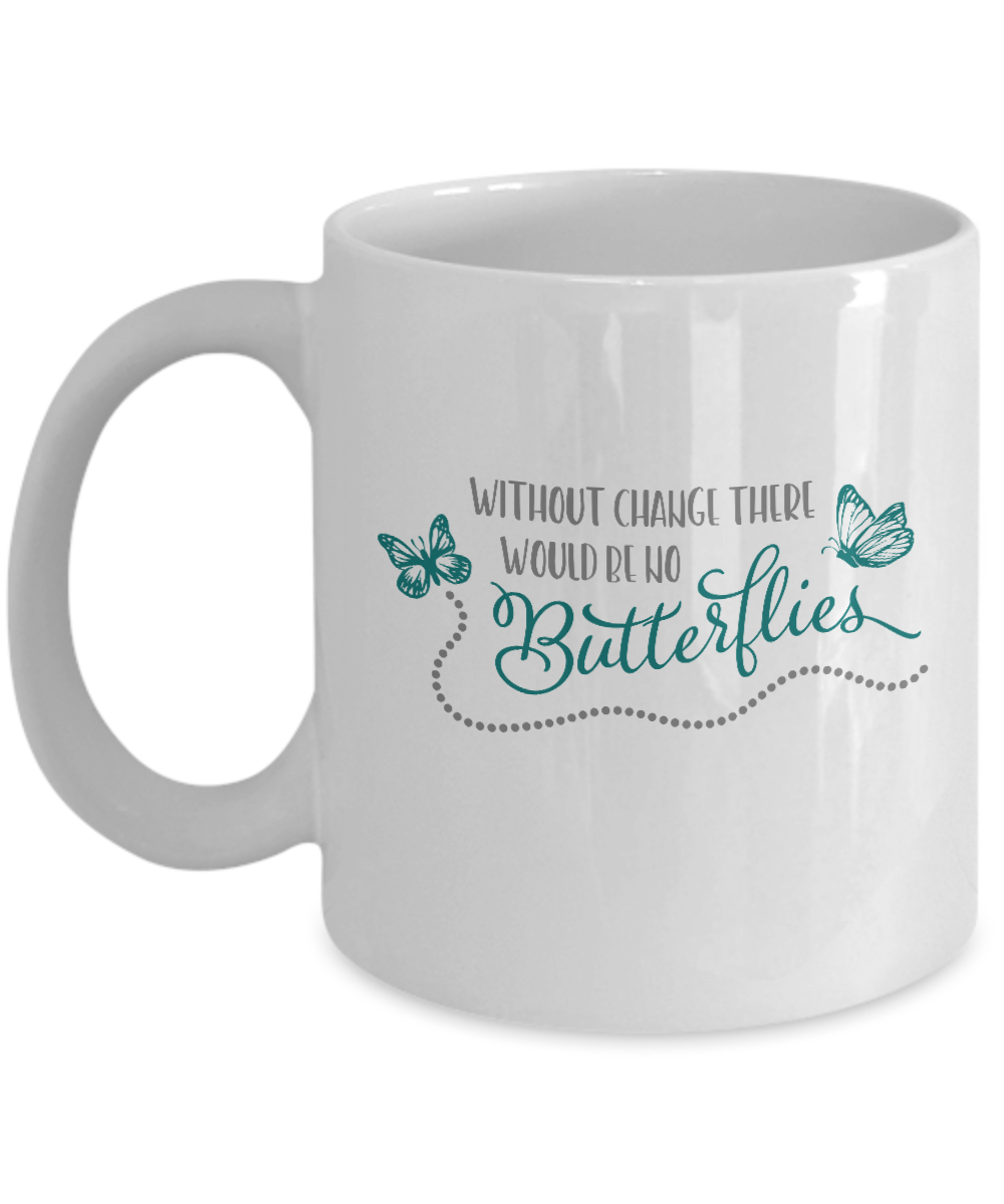 Butterflies coffee mugs - Funny Christmas Gifts - Porcelain White coffee mugs 11 oz