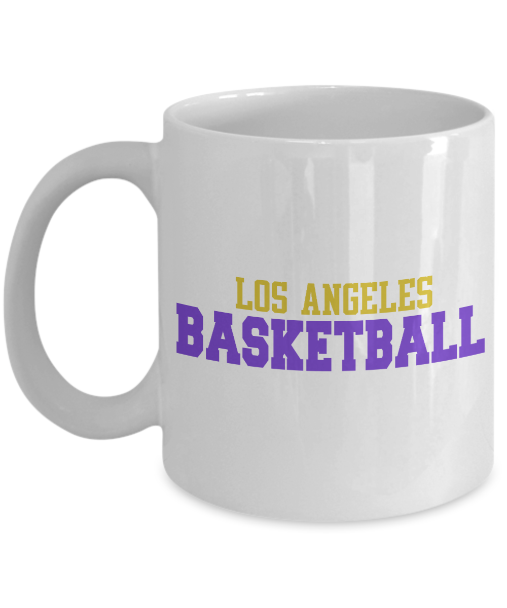 Basketball Player Coffee Mug, Los Angeles Basketball- White Porcelain Coffee Mug 11 Oz Funny Quotes Coffee Mug