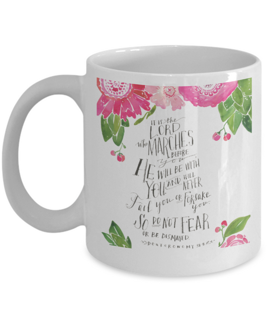 Scripture mugs for women , So do not fear - White Coffee Mug Tea Cup 11 oz Gift