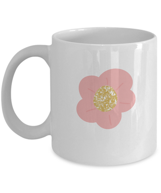 Floral Rose Flower white mugs - Funny Christmas Gifts - White coffee mugs 11 oz