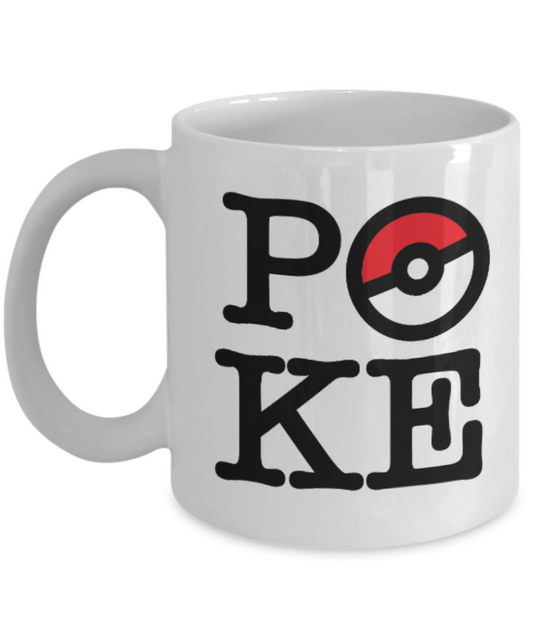 Games Classis Poke - White Coffee Mug Porcelain Tea Cup 11 oz - Great Gift