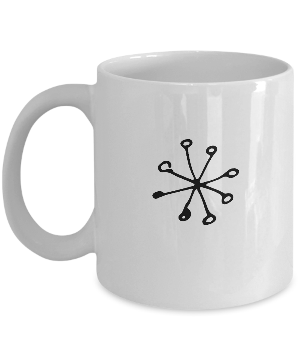 Christmas Doodles Cracker circle ring coffee Mugs - Funny Christmas White coffee mugs 11 oz