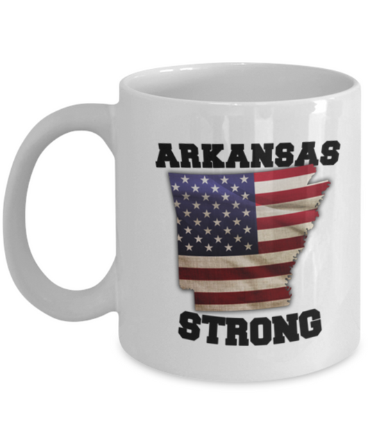 Arkansas state coffee mug - Porcelain White Funny Coffee Mug, 11 oz Ceramic