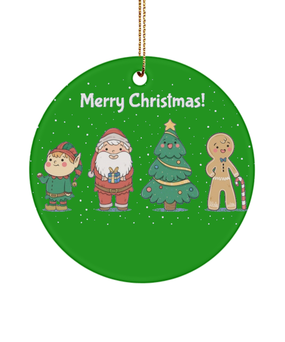 Christmas Ceramic Ornaments, Santa Claus Christmas Ornaments, Funny Santa Claus Merry Christmas Ornaments, Santa Claus Christmas Tree Décor