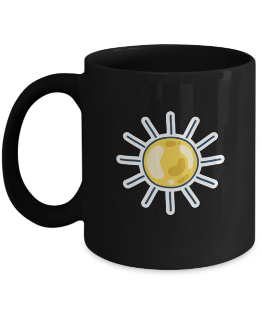 Sun Funny Black Mugs - Funny Valentines day Gifts - Funny Black coffee mugs 11 oz