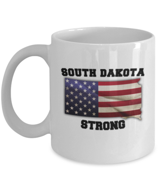 South Dakota State coffee mug - Porcelain White Funny White coffee mugs 11 oz