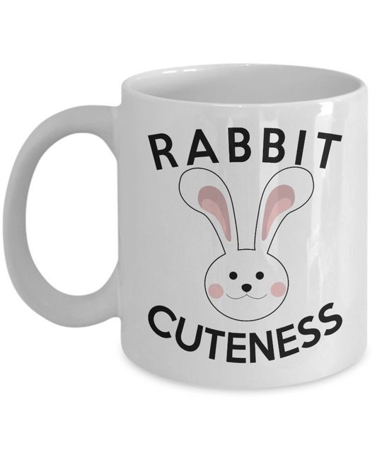 Rabbit Lover coffee Mug, Rabbit Cuteness - White Porcelain Coffee Mug 11 Oz