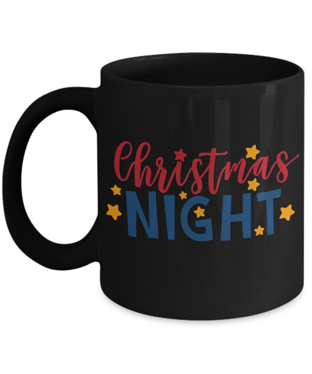 Nightnare before christmas mug - Christmas Night - Funny Christmas Gifts Mugs, Christmas Gifts for family Ceramic Cup Black, Funny Mugs Gift Ideas 11 Oz