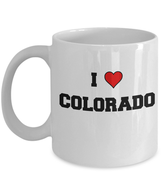 Colorado Tea Coffee Mugs,I Love Colorado Ceramic Coffee Mug Tea Cup Gifts Mugs 11 oz Funny Mugs