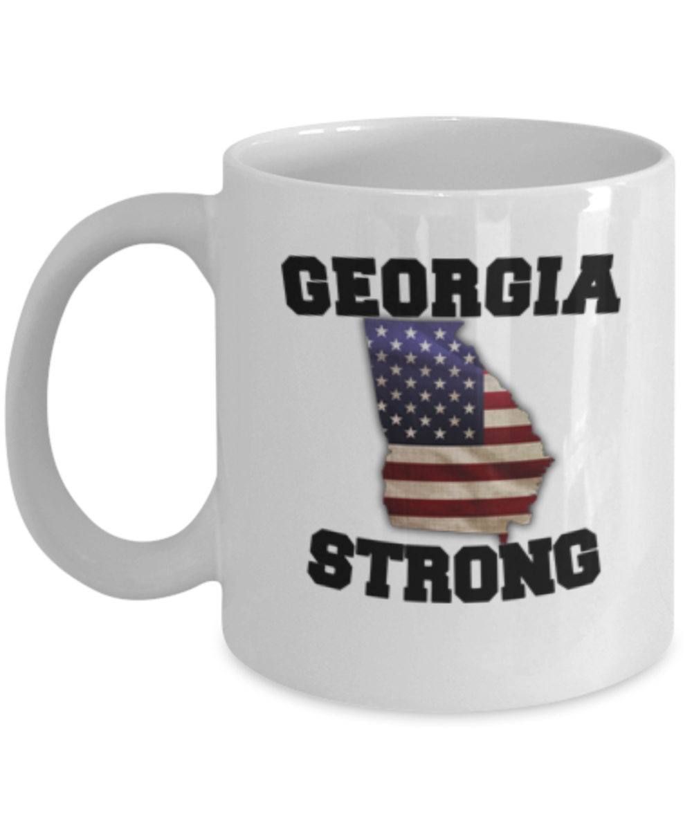 Georgia state coffee mug - Porcelain White Funny Coffee Mug, White coffee mugs 11 oz