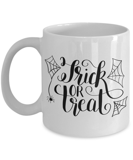 Trick Or Treal Coffee Mug - White Porcelain Coffee Cup,Premium 11 oz White coffee