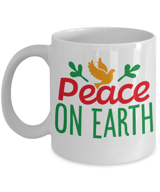 Knightmare before christmas mug - Peace on Earth - Funny Christmas Gift Mugs, Christmas Gifts for family Ceramic Cup White, Funny Mugs Gift Ideas 11 Oz