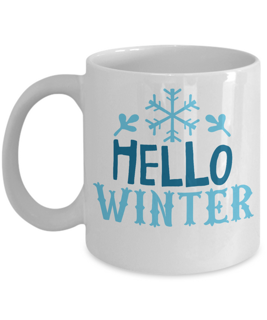Knightmare before christmas mug - Hello Winter - Funny Christmas Gift Mugs, Christmas Gifts for family Ceramic Cup White, Funny Mugs Gift Ideas 11 Oz