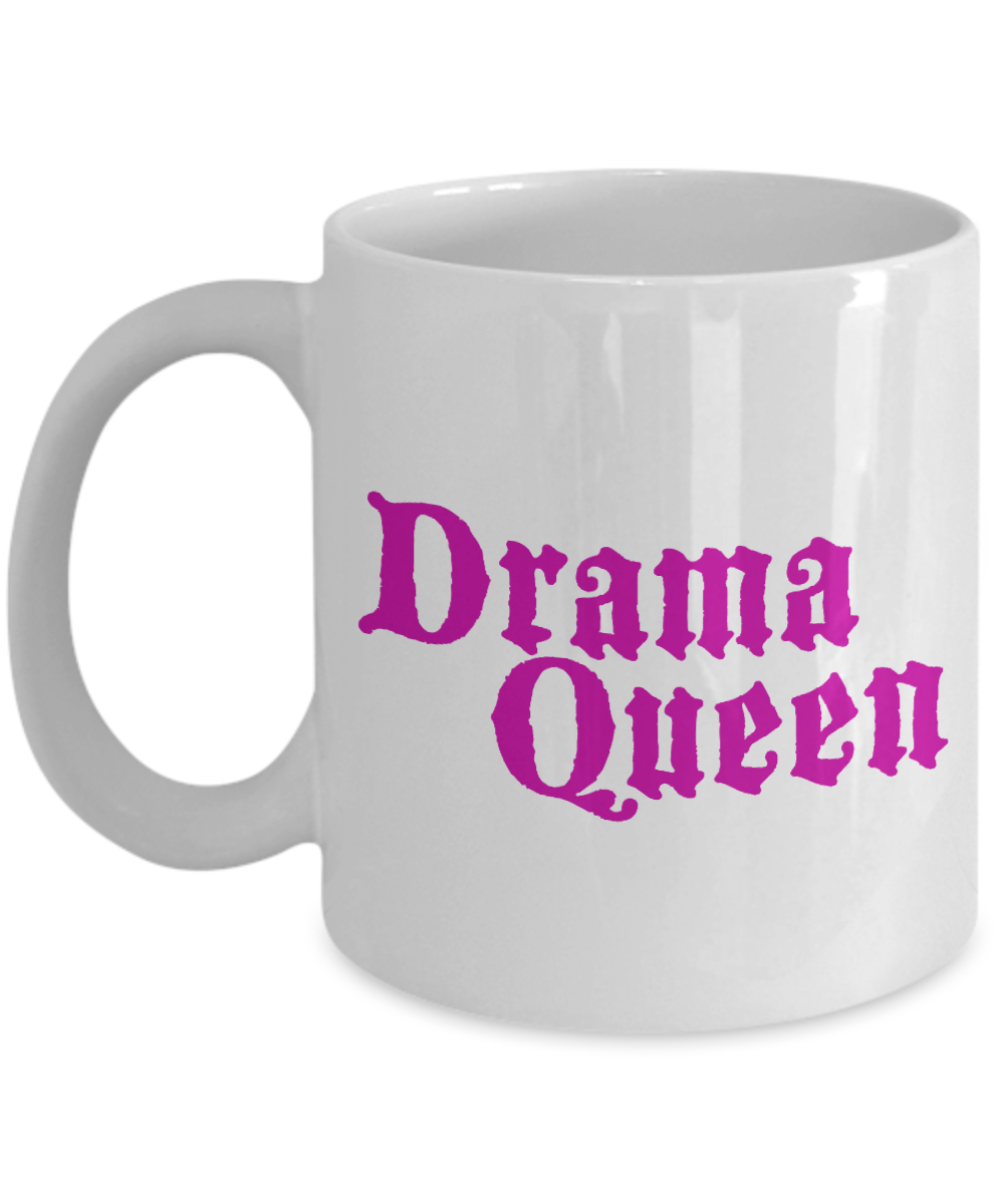 Cute Princess Coffee Mug, Drama Queen-White Porcelain Coffee Mug 11 oz For Daughter,Teen,Women, Girlfriend