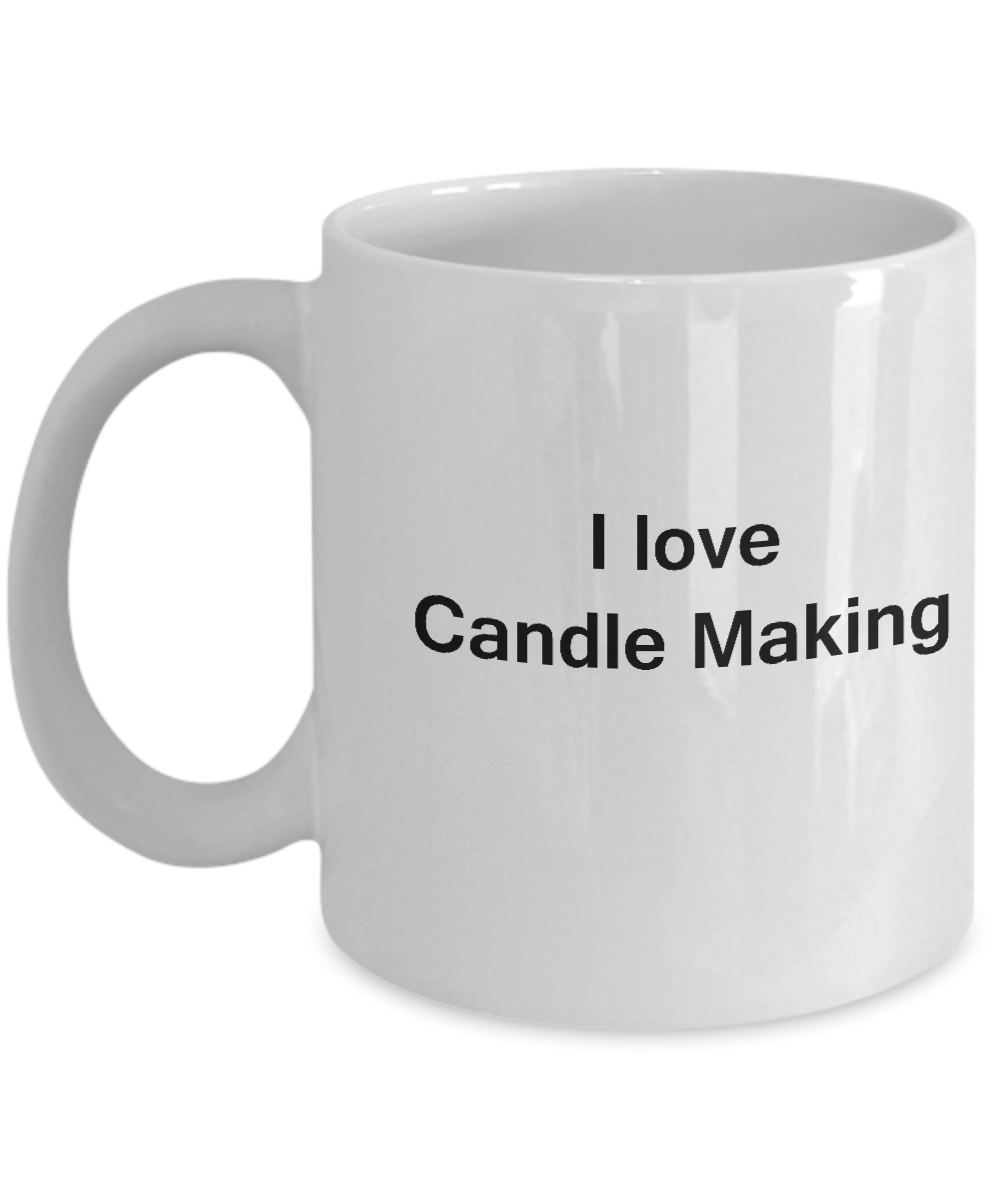 I Love Candle Making White Mugs - Funny Hobbies & Valentine White coffee mugs 11 oz