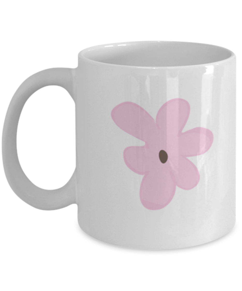 Flower Smooth 1 Coffee Mugs - Funny Coffee Mugs - Porcelain White coffee mugs 11 oz