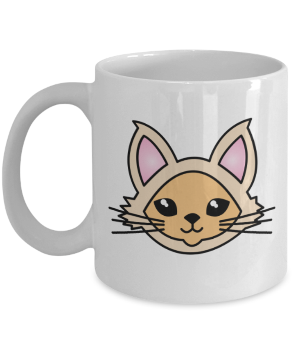 Gift gor cat lovers , Yellow Cats - White Coffee Mug Porcelain Tea Cup 11 oz - Great Gift