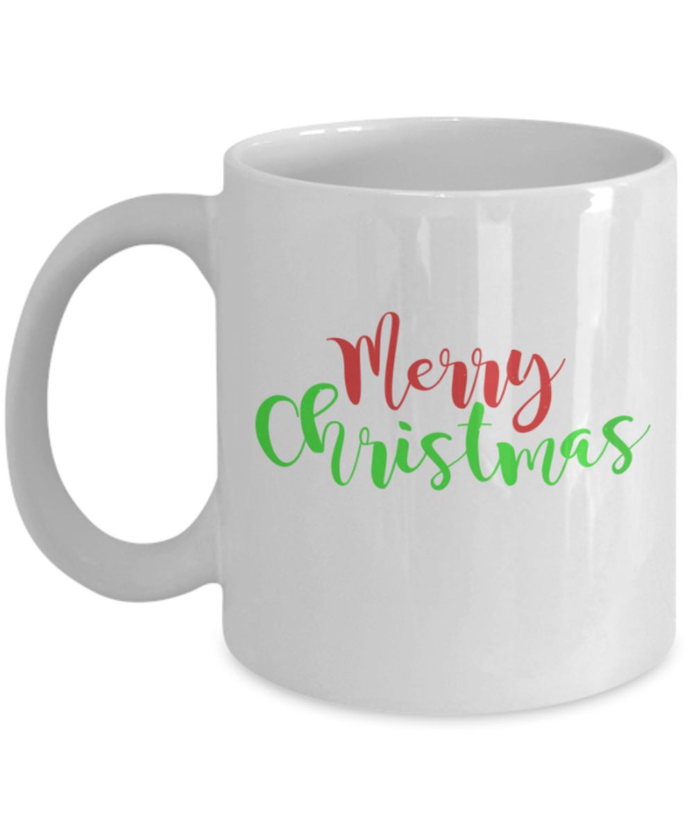 Christmas gift ideas, Merry Christmas - Funny White Porcelain Coffee Mug Cute Ceramic Cup 11 oz