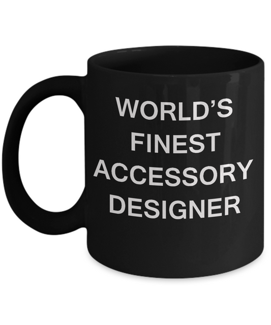 World's Finest Accessory designer - Porcelain Black coffee mugs 11 oz