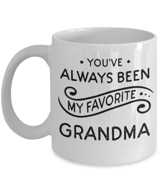 My nonna's boo boo mug - You've always been my favorite Grandma - Funny White Porcelain Coffee Mug Cute Ceramic Cup 11 oz