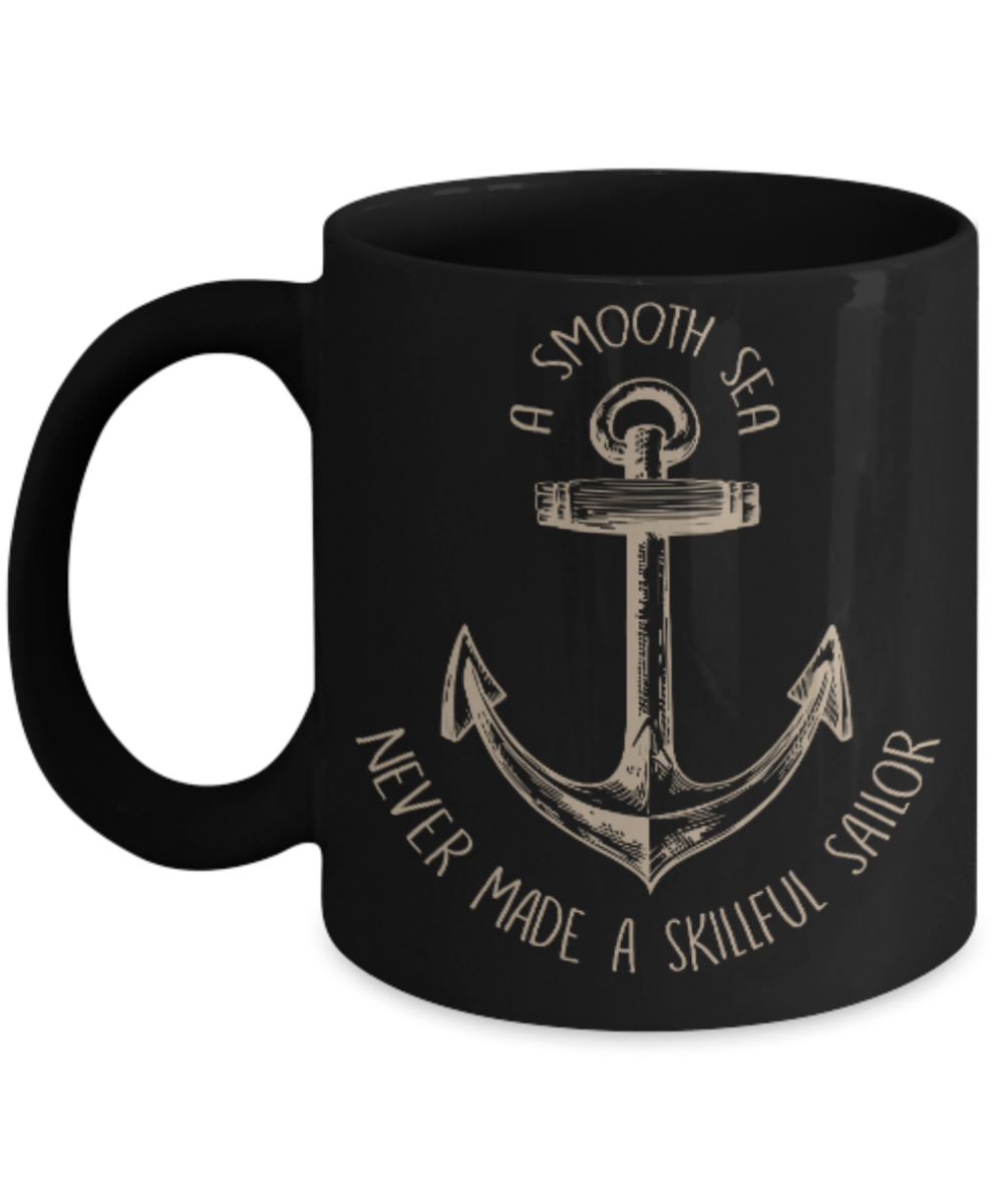 Fashion/Trends Lovers mugs , Skillful Sailor - Black Coffee Mug Porcelain Tea Cup 11 oz - Great Gift