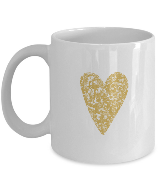 Floral Brown Love white mugs - Funny Christmas Gifts - Porcelain White coffee mugs 11 oz