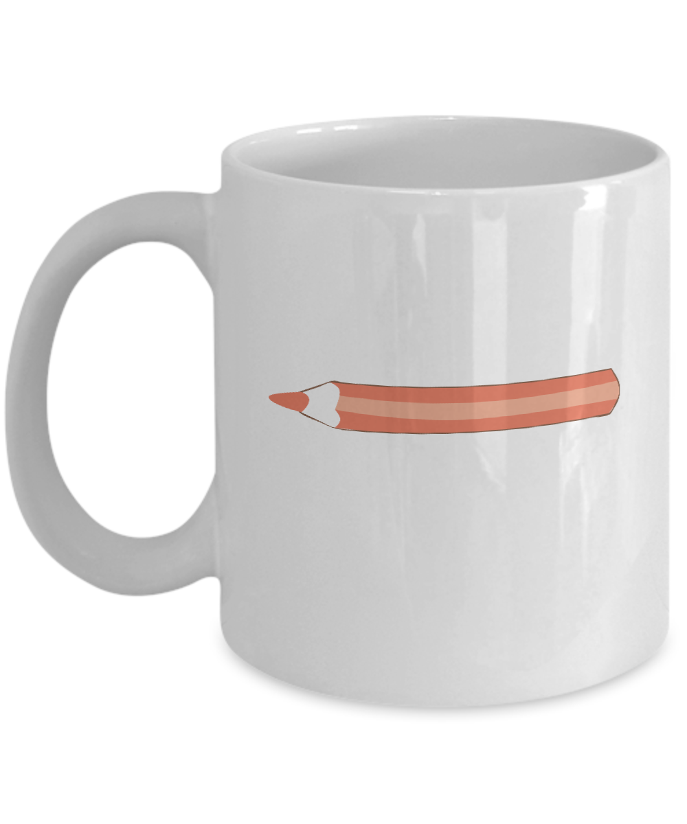 Pencil Red 3 White Mugs - Funny Coffee Mugs White coffee mugs 11 oz