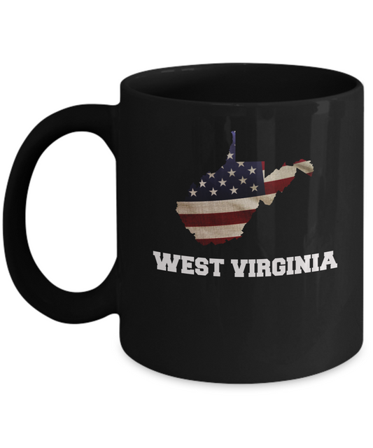 I Love West Virginia Coffee Mugs Coffee mug sets - Black coffee mugs 11 oz