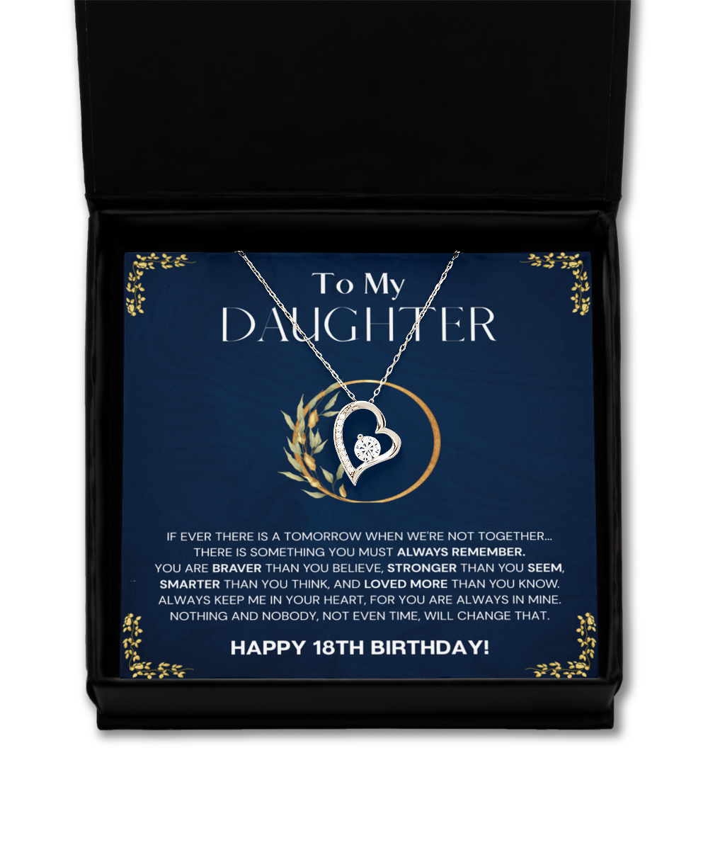 18th Birthday Gift For Daughter, Solitaire Crystal Necklace For Daughters 18th Birthday, Gift From Dad, Mom for 18th Birthday Daughter