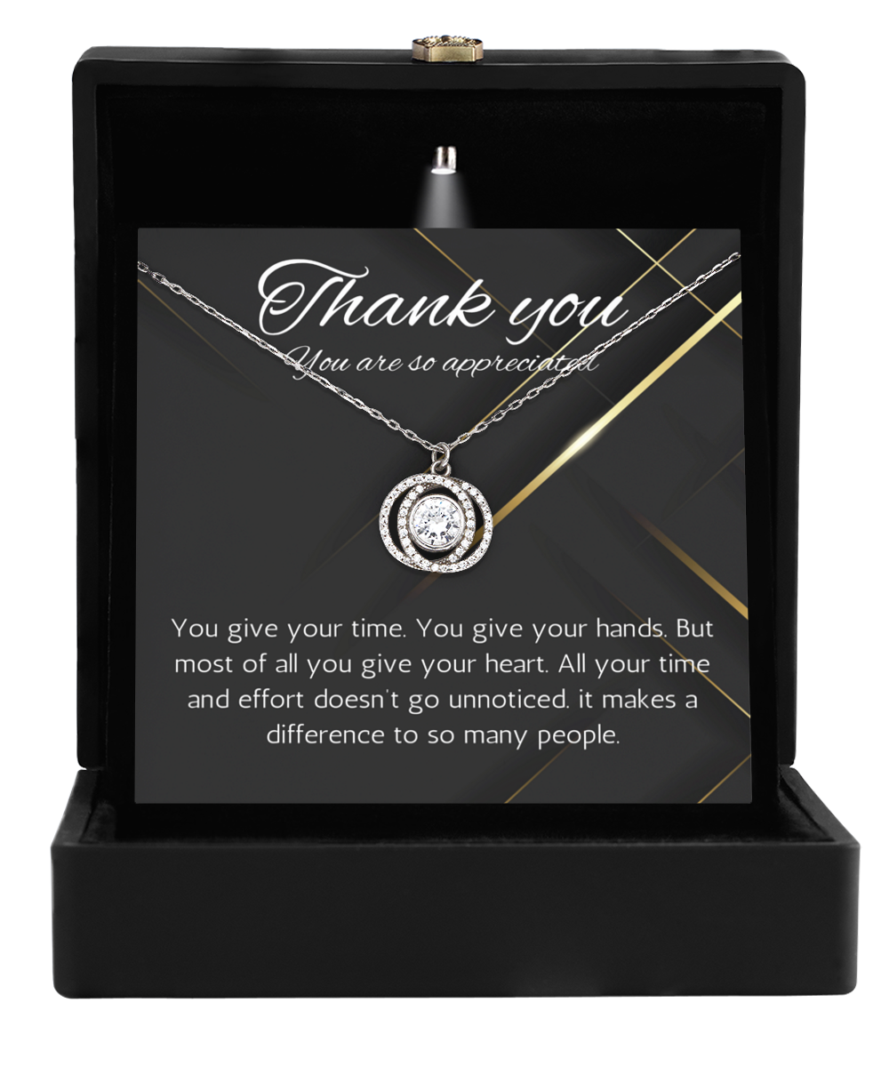 Thank you Gift Necklace With Message Card, Mentor Gift for Women, Appreciation Gifts Jewelry, Thank You Gift for Women, Teacher Gift, Nurse Gift