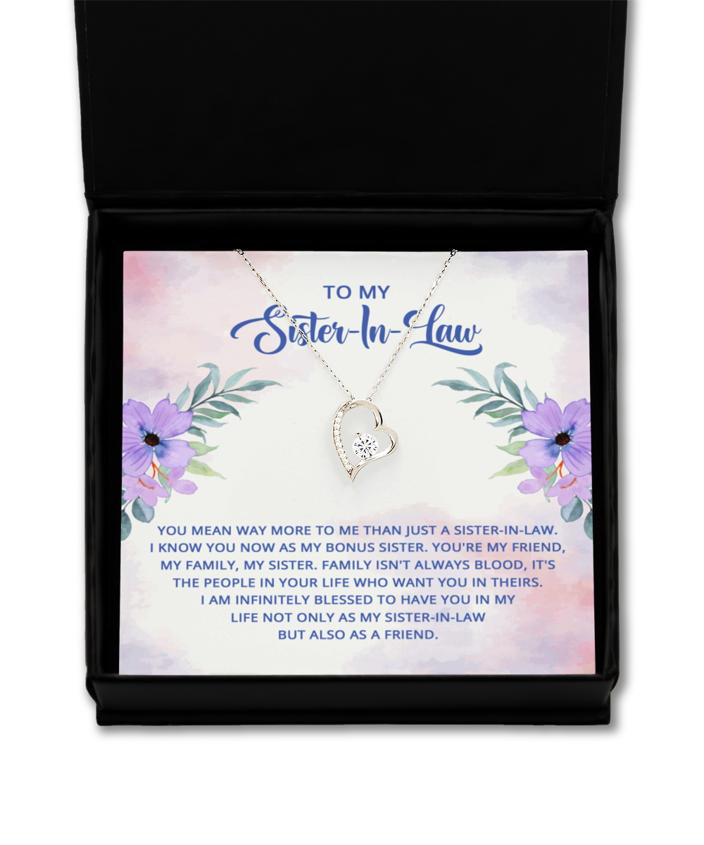 Sister In Law Gift Necklace, Birthday Gift Necklace For Sister In Law, Solitaire Crystal Necklace, Graduation Gift, From Brother In Law