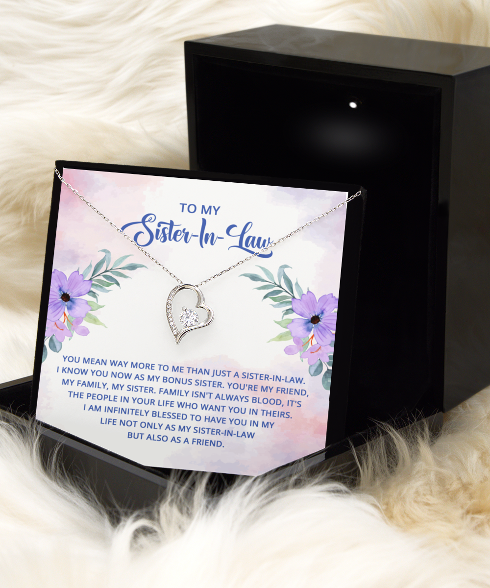 Sister In Law Gift Necklace, Birthday Gift Necklace For Sister In Law, Solitaire Crystal Necklace, Graduation Gift, From Brother In Law