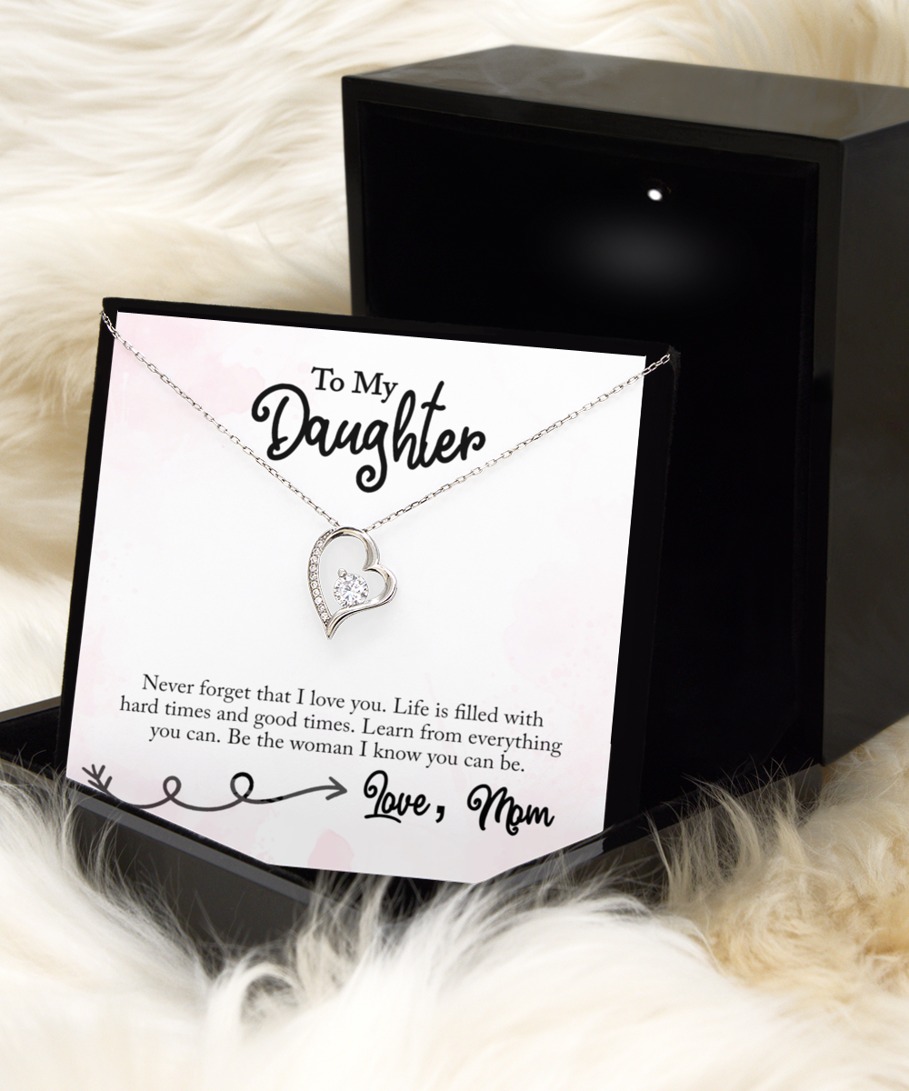Daughter Gift Necklace From Mom, Birthday Gift necklace, Graduation Gift Necklace, Love Gift Necklace, Solitaire Crystal Necklace From Mom