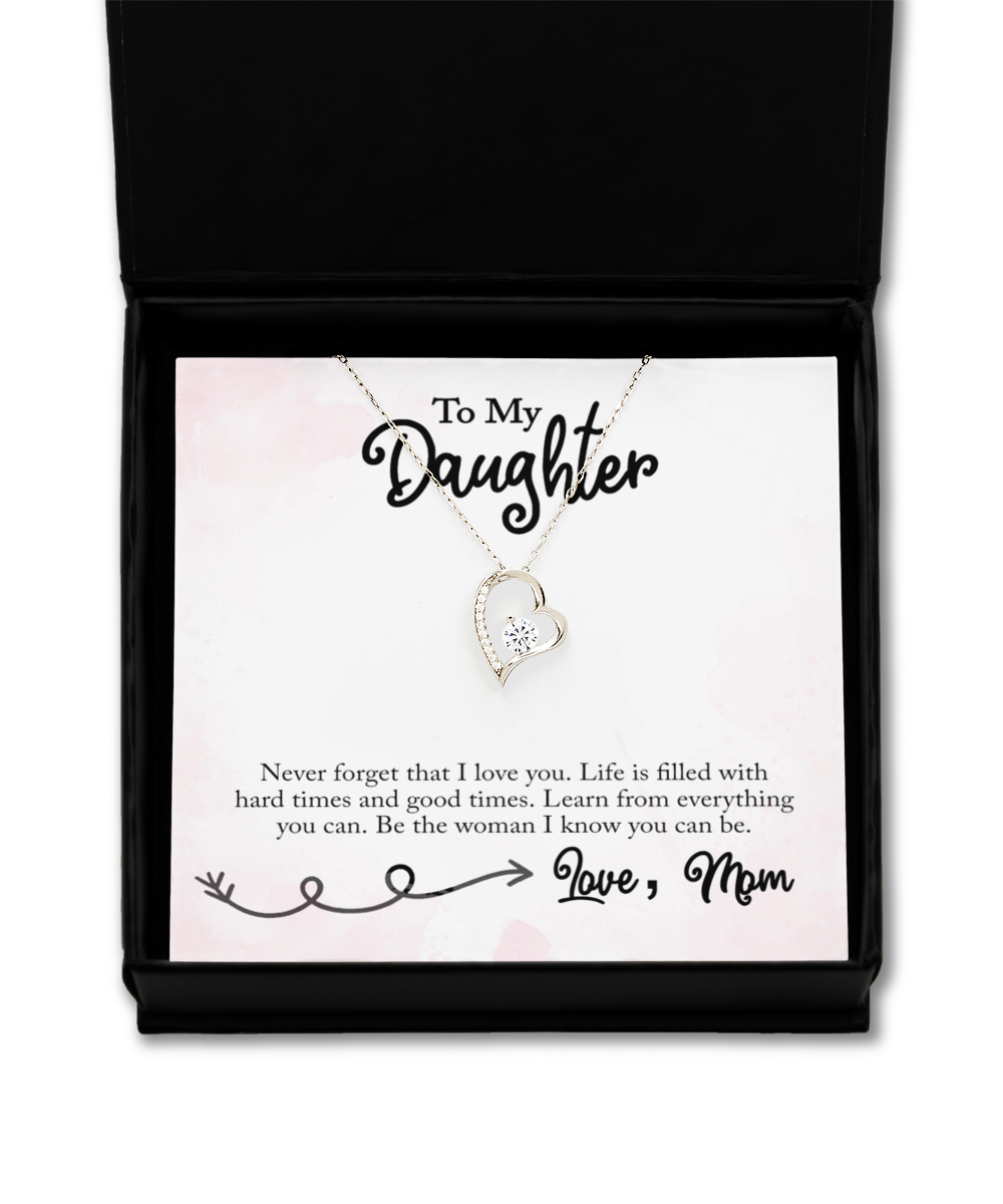 Daughter Gift Necklace From Mom, Birthday Gift necklace, Graduation Gift Necklace, Love Gift Necklace, Solitaire Crystal Necklace From Mom