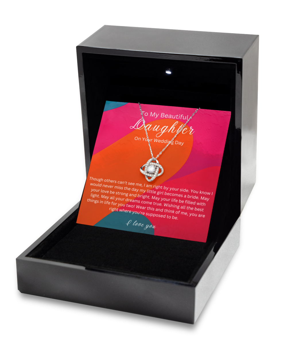 Daughter gift Necklace, Wedding day gift necklace for Daughter, Gift from Mother, Father, Daughter Gift Necklace for Wedding