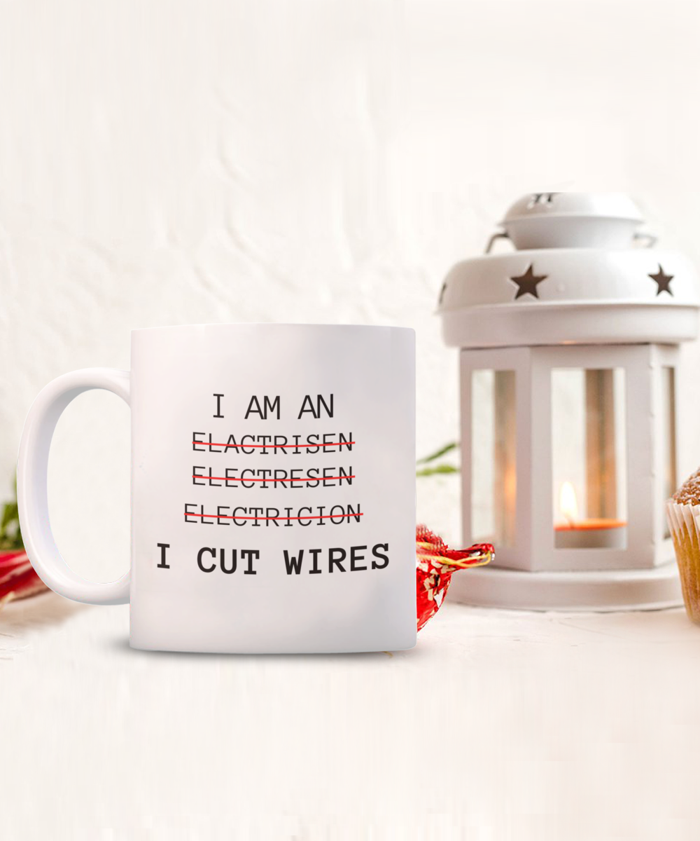 Electrician Gift Coffee Mug, Birthday Gift for electrician, Coworker Gift for Electrician, Appreciation Gift- 11 Oz White ceramic Mug