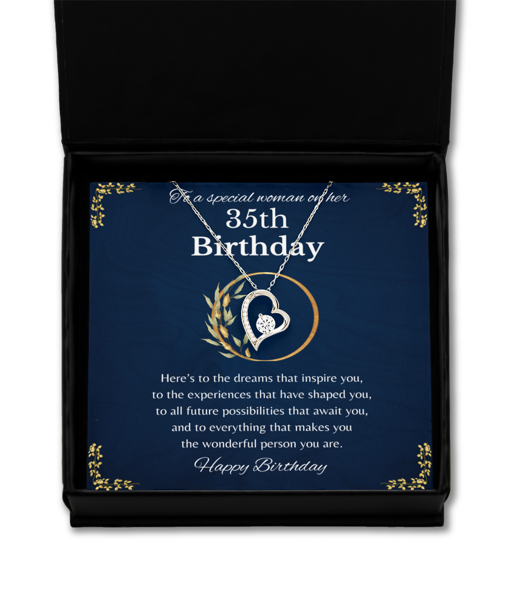 35th Birthday Gift for Woman, 35th Birthday Gift For Her, Solitaire Crystal Necklace, 35th Birthday Gift Necklace For Her,35th Birthday Jewelry